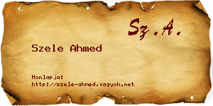 Szele Ahmed névjegykártya
